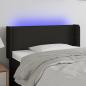 Preview: ARDEBO.de - LED Kopfteil Schwarz 93x16x78/88 cm Stoff