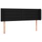 Preview: Kopfteil mit Ohren Schwarz 147x16x78/88 cm Stoff