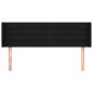 Preview: Kopfteil mit Ohren Schwarz 147x16x78/88 cm Stoff