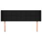 Preview: Kopfteil mit Ohren Schwarz 147x16x78/88 cm Stoff