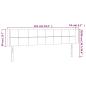 Preview: Kopfteil mit Ohren Dunkelbraun 163x16x78/88 cm Stoff