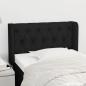 Preview: ARDEBO.de - Kopfteil mit Ohren Schwarz 83x16x78/88 cm Stoff