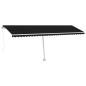 Preview: Standmarkise Manuell Einziehbar 600x350 cm Anthrazit