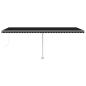 Preview: Standmarkise Manuell Einziehbar 600x350 cm Anthrazit