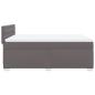Preview: Boxspringbett mit Matratze Grau 140x190 cm Kunstleder