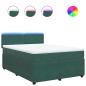 Preview: Boxspringbett mit Matratze Dunkelgrün 140x190 cm Samt