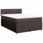 Preview: Boxspringbett mit Matratze Dunkelbraun 140x190 cm Stoff