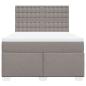 Preview: Boxspringbett mit Matratze Taupe 140x190 cm Stoff