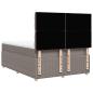 Preview: Boxspringbett mit Matratze Taupe 140x190 cm Stoff