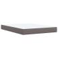 Preview: Boxspringbett mit Matratze Grau 140x190 cm Kunstleder
