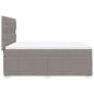 Preview: Boxspringbett mit Matratze Taupe 140x190 cm Stoff