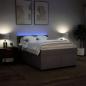 Preview: Boxspringbett mit Matratze Taupe 140x190 cm Stoff