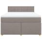 Preview: Boxspringbett mit Matratze Taupe 140x190 cm Stoff
