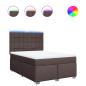 Preview: Boxspringbett mit Matratze Dunkelbraun 140x190 cm Stoff