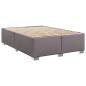 Preview: Boxspringbett mit Matratze Grau 140x190 cm Kunstleder