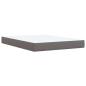 Preview: Boxspringbett mit Matratze Grau 140x190 cm Kunstleder