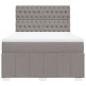 Preview: Boxspringbett mit Matratze Taupe 140x190 cm Stoff