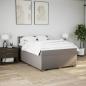 Preview: Boxspringbett mit Matratze Taupe 140x190 cm Stoff