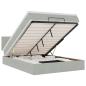 Preview: Ottoman-Bett mit Matratze & LEDs Hellgrau 140x190 cm Samt