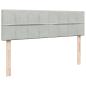 Preview: Ottoman-Bett mit Matratze & LEDs Hellgrau 140x190 cm Samt