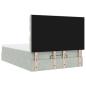 Preview: Ottoman-Bett mit Matratzen & LEDs Hellgrau 140x190 cm Samt
