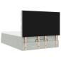 Preview: Ottoman-Bett mit Matratzen Hellgrau 140x190 cm Samt