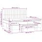 Preview: Boxspringbett mit Matratze Creme 200x200 cm Stoff