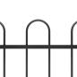 Preview: Gartenzaun mit Bügel-Design Stahl 1,8 m Schwarz