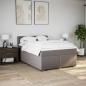 Preview: Boxspringbett mit Matratze Taupe 140x190 cm Stoff