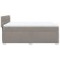 Preview: Boxspringbett mit Matratze Taupe 140x190 cm Stoff
