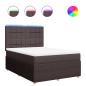 Preview: Boxspringbett mit Matratze Dunkelbraun 140x190 cm Stoff