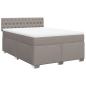 Preview: Boxspringbett mit Matratze Taupe 140x190 cm Stoff