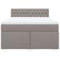 Preview: Boxspringbett mit Matratze Taupe 140x190 cm Stoff