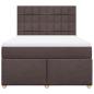 Preview: Boxspringbett mit Matratze Dunkelbraun 140x190 cm Stoff