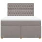Preview: Boxspringbett mit Matratze Taupe 140x190 cm Stoff