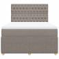 Preview: Boxspringbett mit Matratze Taupe 140x190 cm Stoff