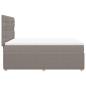 Preview: Boxspringbett mit Matratze Taupe 140x190 cm Stoff