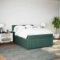 Preview: Boxspringbett mit Matratze Dunkelgrün 140x190 cm Samt