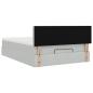 Preview: Ottoman-Bett mit Matratze Hellgrau 140x190 cm Samt