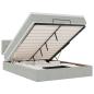 Preview: Ottoman-Bett mit Matratze & LEDs Hellgrau 140x190 cm Samt