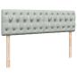 Preview: Ottoman-Bett mit Matratze & LEDs Hellgrau 140x190 cm Samt
