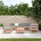 Preview: 8-tlg. Garten-Lounge-Set mit Kissen Massivholz Douglasie