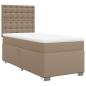 Preview: Boxspringbett mit Matratze Cappuccino-Braun 80x200cm Kunstleder