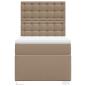 Preview: Boxspringbett mit Matratze Cappuccino-Braun 80x200cm Kunstleder