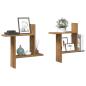 Preview: ARDEBO.de - Wandregale 2 Stk. Artisan-Eiche 50x12x50 cm Holzwerkstoff