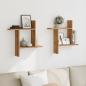 Preview: Wandregale 2 Stk. Artisan-Eiche 50x12x50 cm Holzwerkstoff
