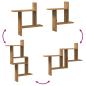 Preview: Wandregale 2 Stk. Artisan-Eiche 50x12x50 cm Holzwerkstoff