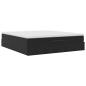 Preview: Ottoman-Bett mit Matratzen Schwarz 200x200 cm Samt
