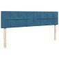 Preview: Ottoman-Bett mit Matratzen & LED Dunkelblau 200x200 cm Samt