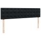 Preview: Ottoman-Bett mit Matratzen & LEDs Schwarz 200x200 cm Samt